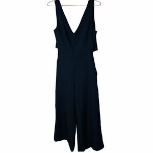 EUC Francesca’s William B. Black Backless Cropped Jumpsuit Small